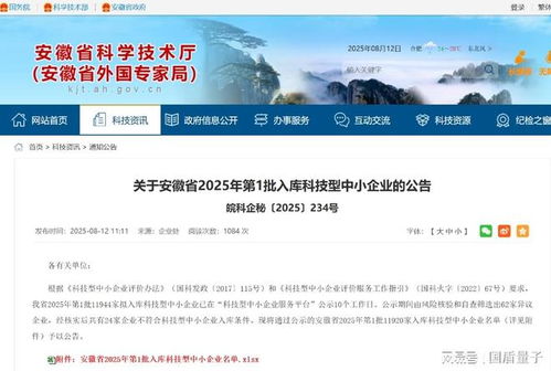 權(quán)威認(rèn)可！安徽量子云入庫科技型中小企業(yè)，軟件開發(fā)展現(xiàn)硬實力